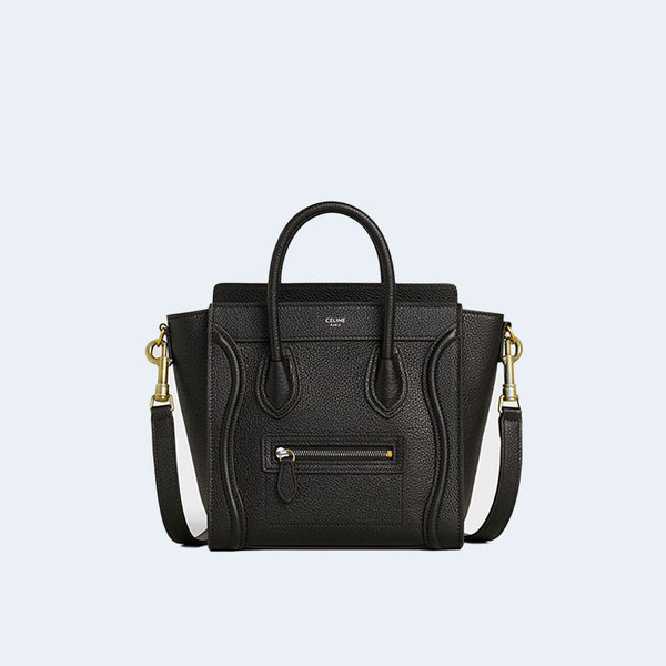 셀린느 나노 러기지백 드럼 카프스킨 골드블랙