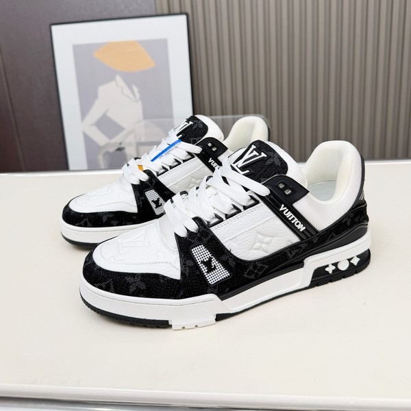 루이비통 LV 트레이너 스니커즈 모노그램 데님 블랙