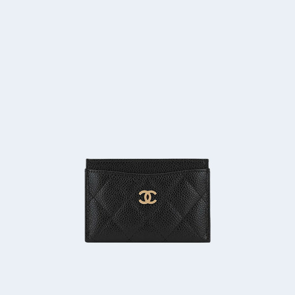 샤넬 클래식 카드 홀더 블랙 골드 AP0213