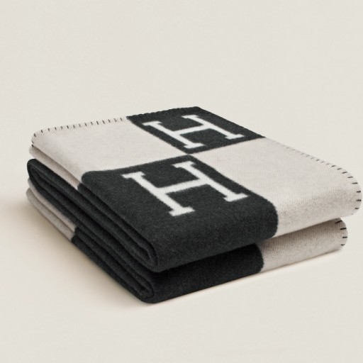 에르메스 아발론 H로고 블랭킷 담요 블랙