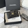 샤넬 클래식 아코디언 카드지갑 금장 AP0342