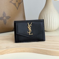 생로랑 캐비어 모노그램 카드지갑 금장 582305