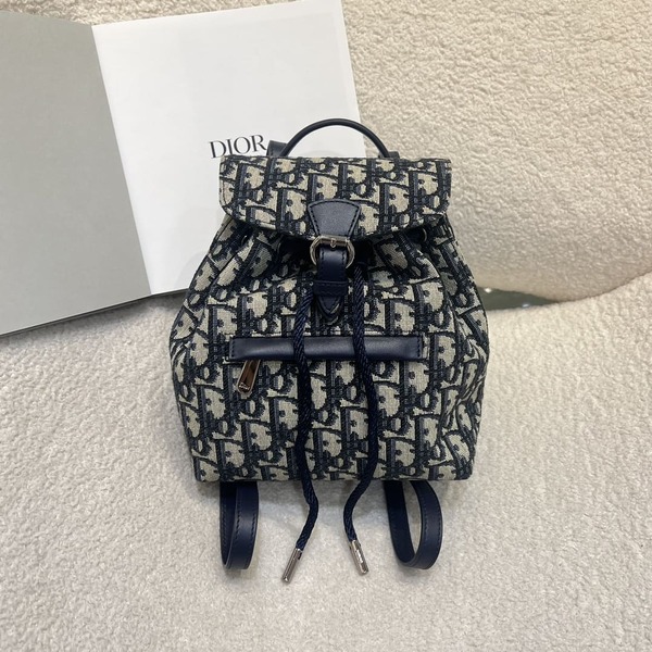 디올 베이비 디올 오블리크 백팩 네이비 M1536