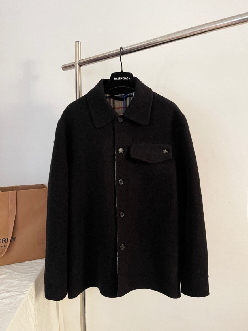 버버리 울 오버셔츠