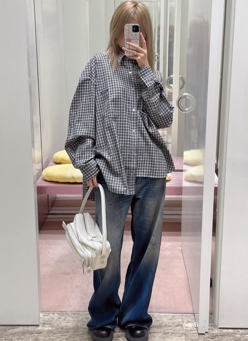 아크네 스튜디오 플란넬 버튼업 셔츠