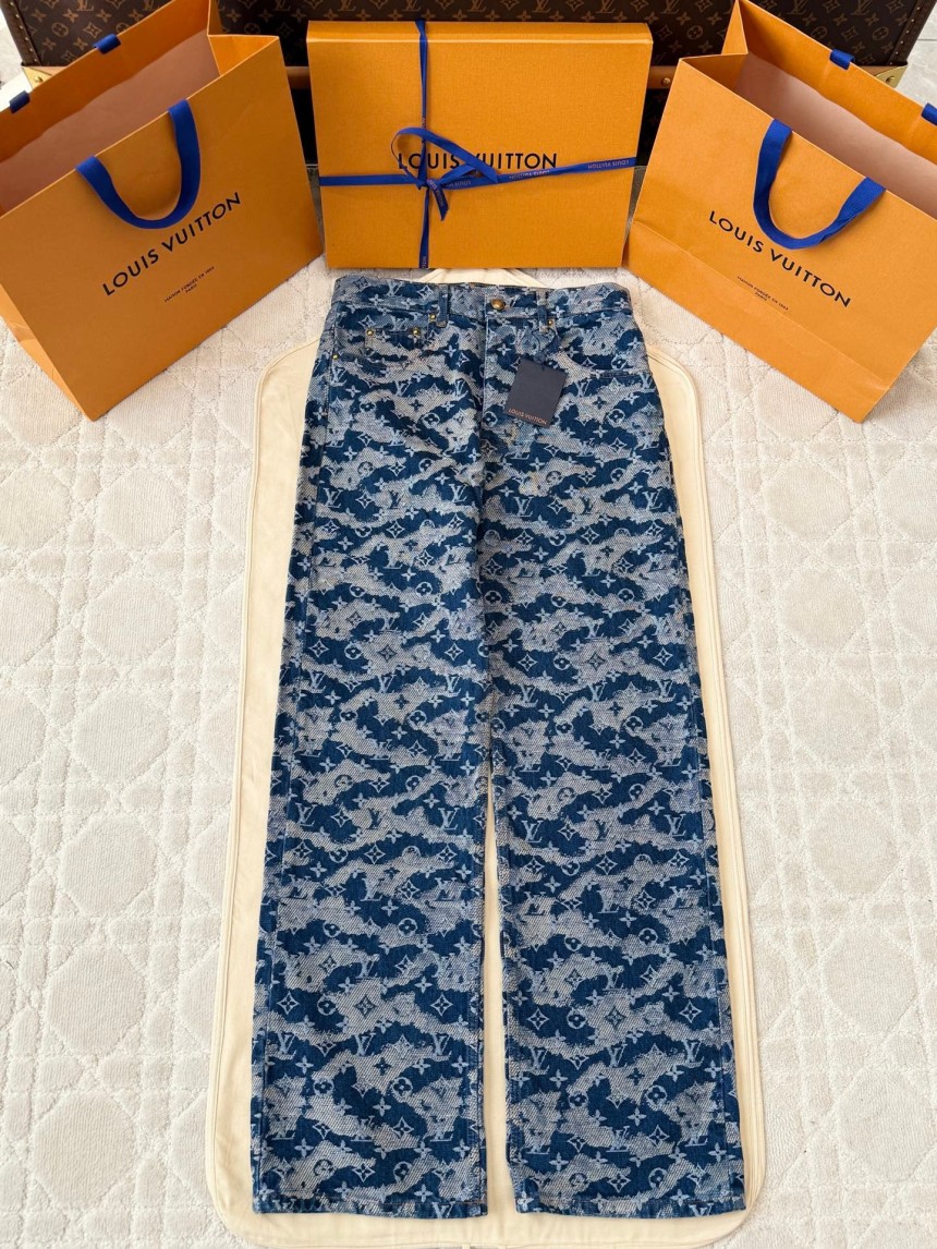 루이비통 모노그램 데님 스케이트 팬츠