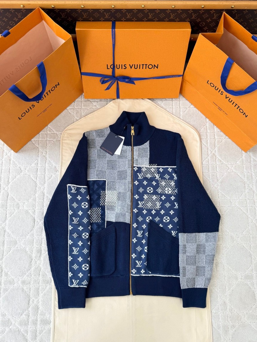 루이비통 집 업 패치워크 트랙톱