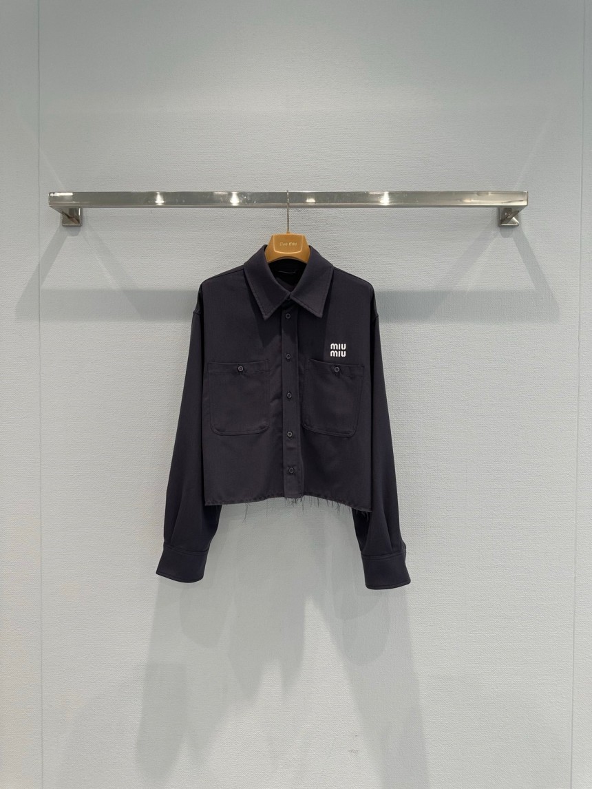 미우미우 그레이 데님 셔츠