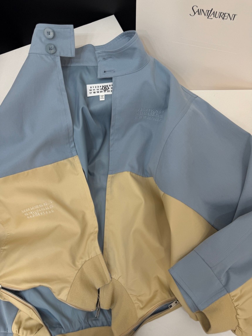 메종 마르지엘라 컬러 블록 자켓