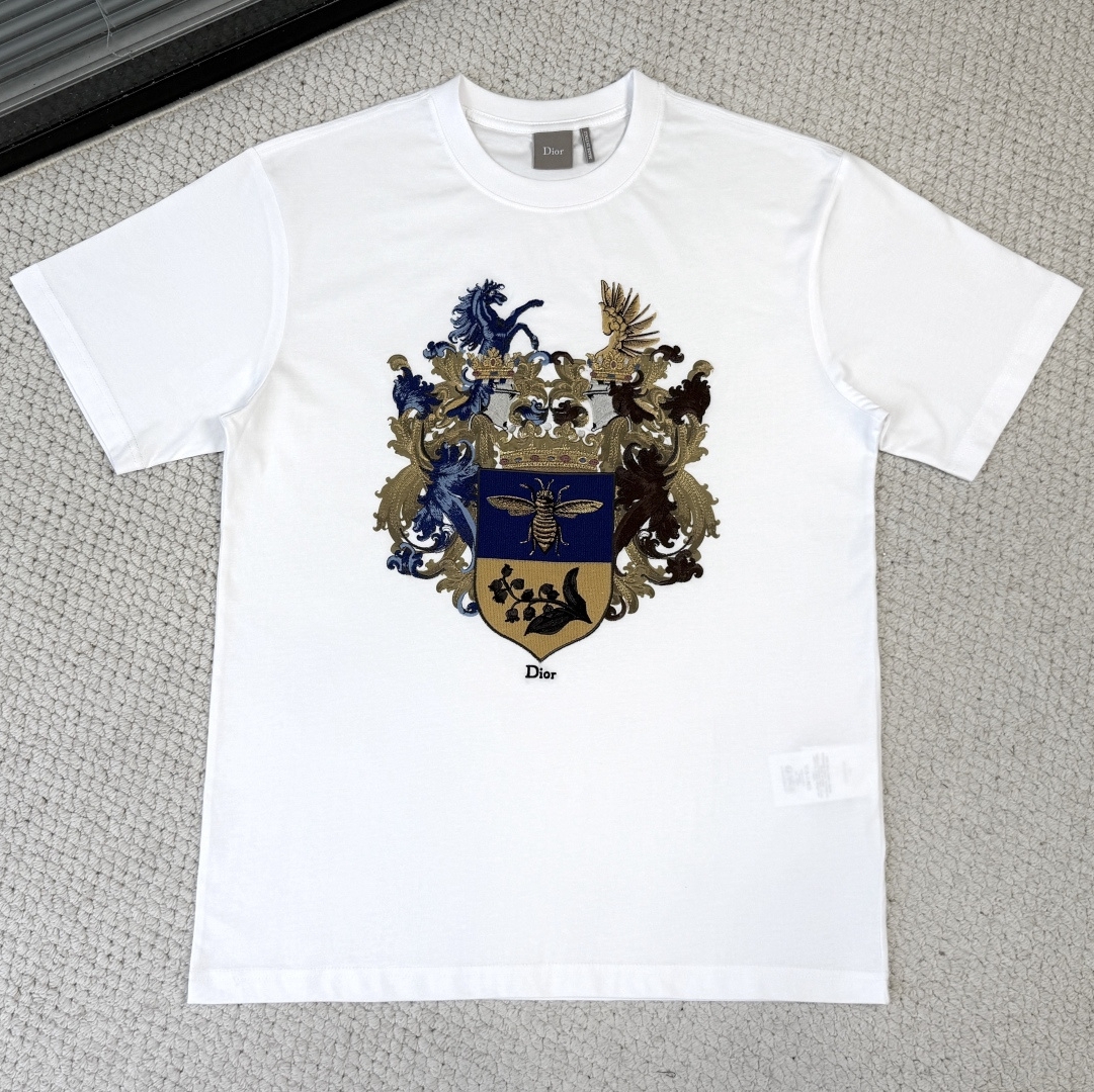 디올 블라종 프린트 티셔츠