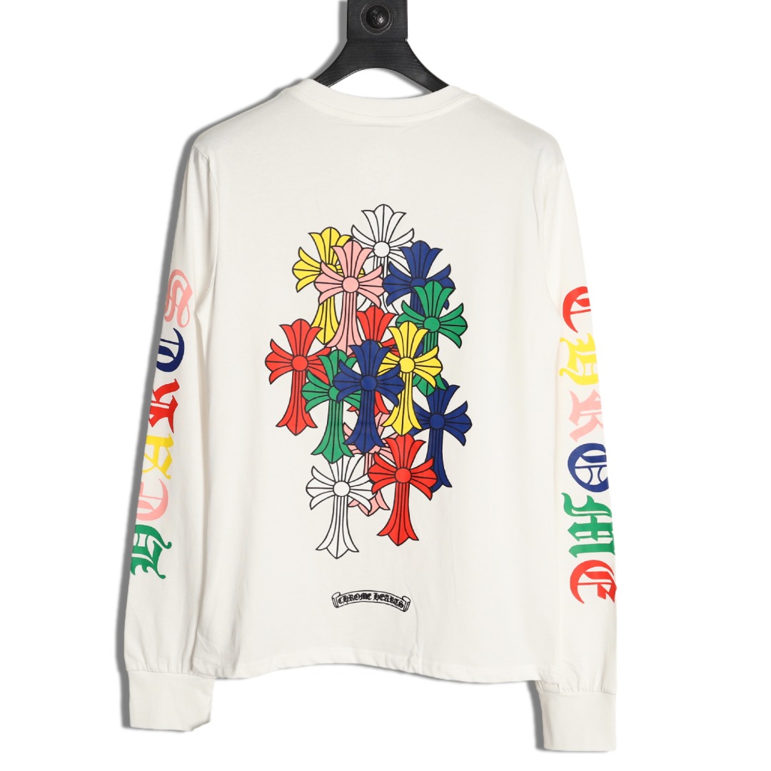 크롬하츠 멀티컬러 세메터리 긴팔 티셔츠