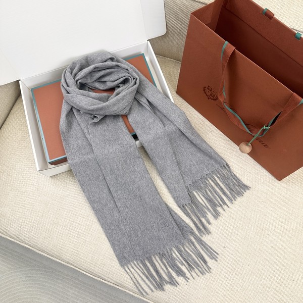 로로피아나 캐시미어 100% 머플러 그레이