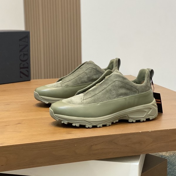 제냐 스웨이드 트리플 스티치 몬테 스니커즈