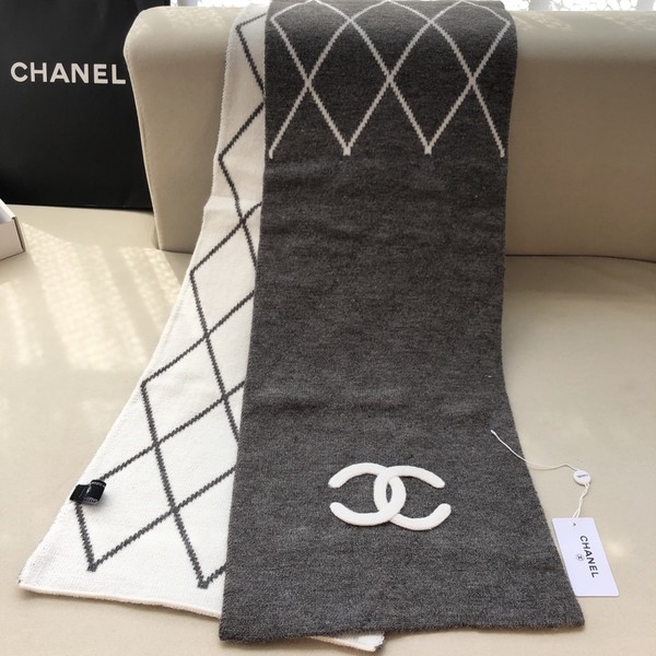 샤넬  양모 100% CC 로고 머플러