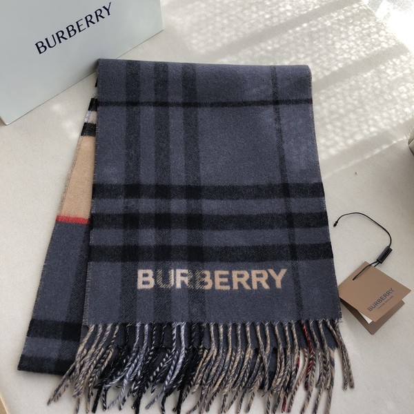 버버리 캐시미어 100% 로고 머플러