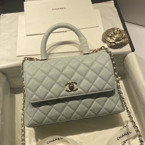 샤넬 24A COCO 탑 핸드 캐비어 A92990