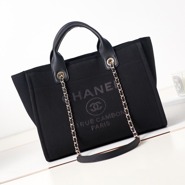 샤넬 31 RUE 믹스드 파이버 도빌백  미디엄