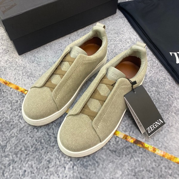 제냐 트리플 스티치 리넨 스니커즈