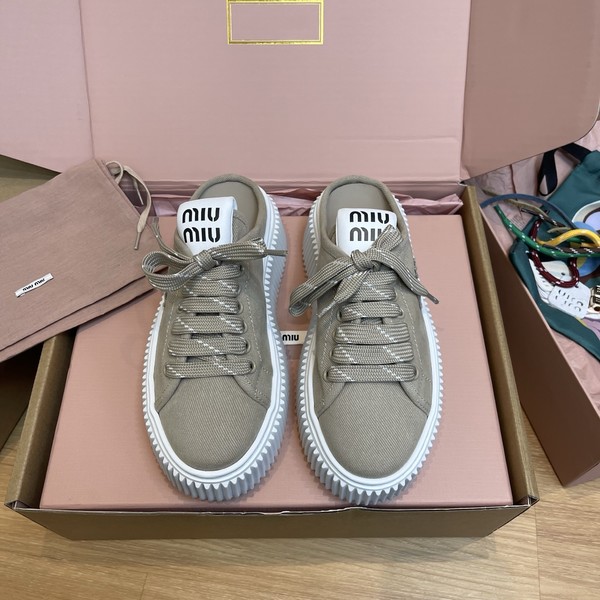 미우미우 데님 뮬 스니커즈