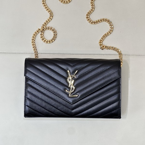 생로랑  카산드라 모노그램 마틀라세 금장 WOC 체인