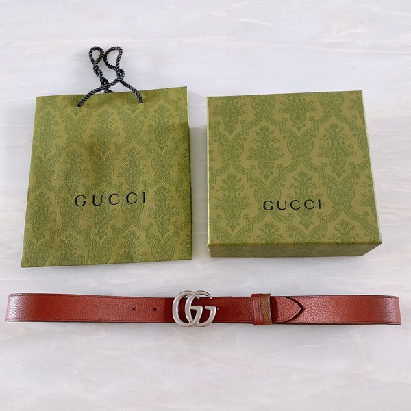 구찌  GG 버클 레더 양면 벨트