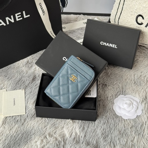 샤넬 클래식 지퍼 카드 지갑 캐비어 AP1650