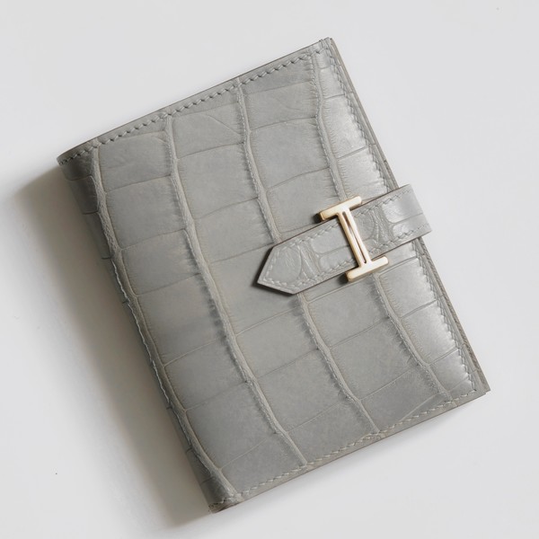 에르메스 베안 컴팩트 악어가죽