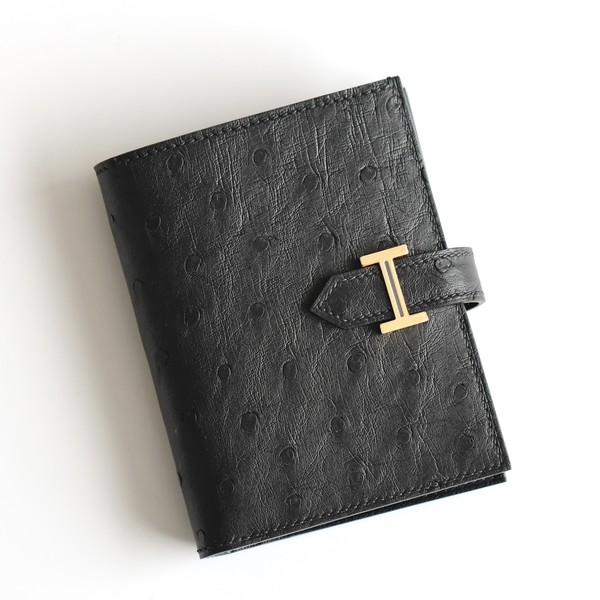 에르메스 베안 컴팩트 타조가죽