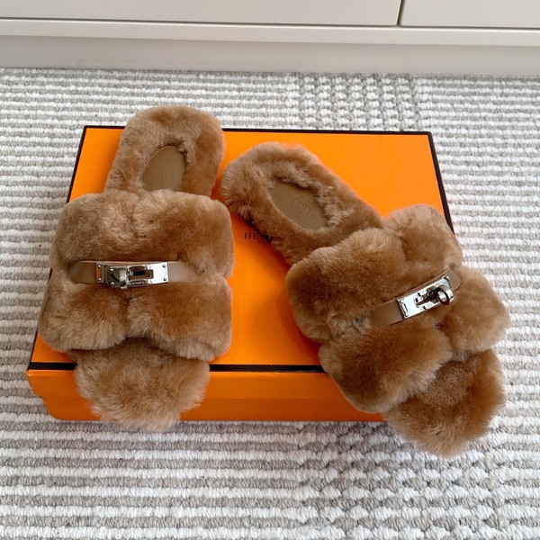 에르메스 길리아 퍼 샌들