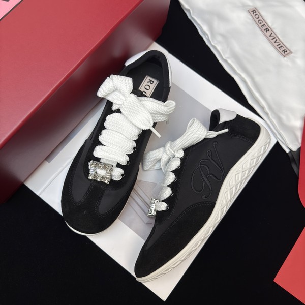 로저 비비에  Viv Low 스웨이드 트리밍 새틴