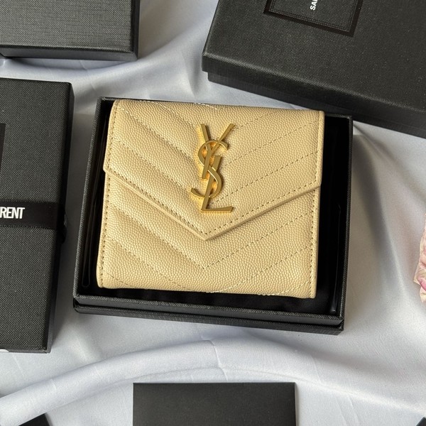 생로랑 모노그램 컴팩트 3단 반지갑 403943