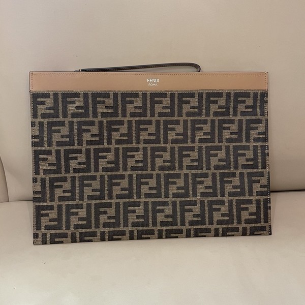 펜디 FF 자카드 플랫 파우치 클러치백 7N0134