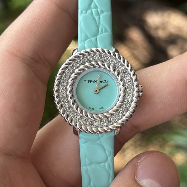 티파니 로프 워치 실버 블루