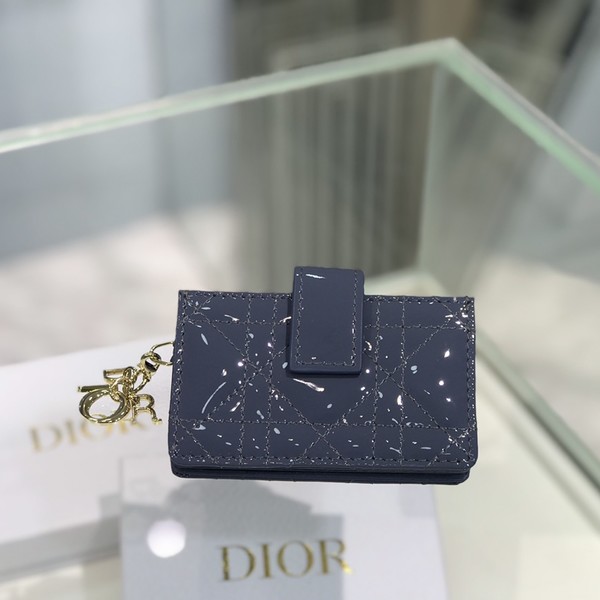 디올 레이디디올 아코디언 페이턴트 카드 지갑