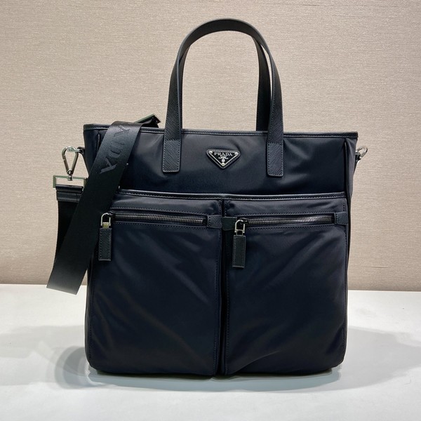 프라다 리나일론 사피아노 레더 포켓 토트 2VG860
