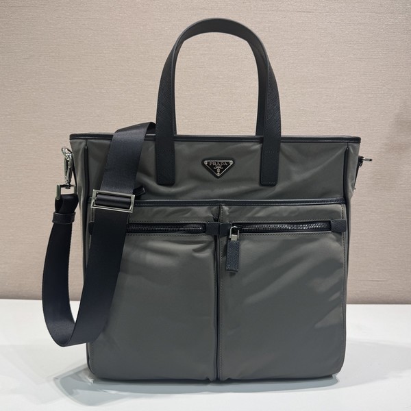 프라다 리나일론 사피아노 레더 포켓 토트 2VG860