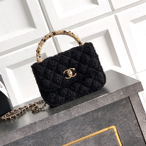 샤넬 미니 트위드 펄 골드 메탈 AP4975