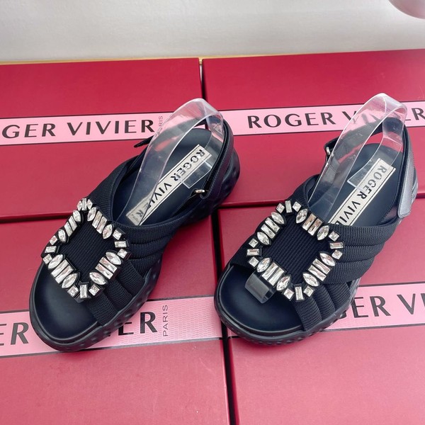 로저비비에 비브런 크리스탈버클 샌들  (굽 : 약 7.5cm)