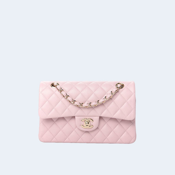 샤넬 클래식 스몰 램스킨 핑크 골드