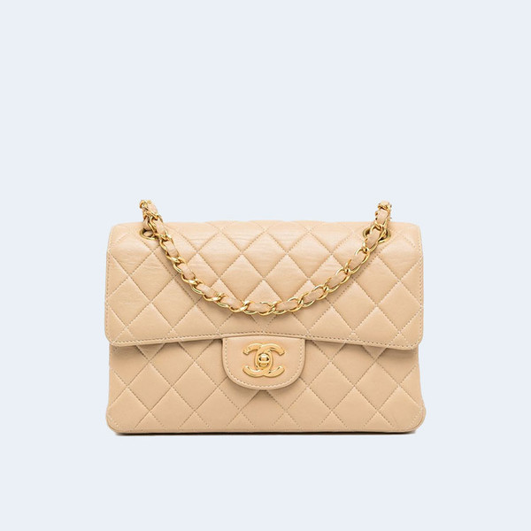 샤넬 클래식 스몰 캐비어 베이지 골드