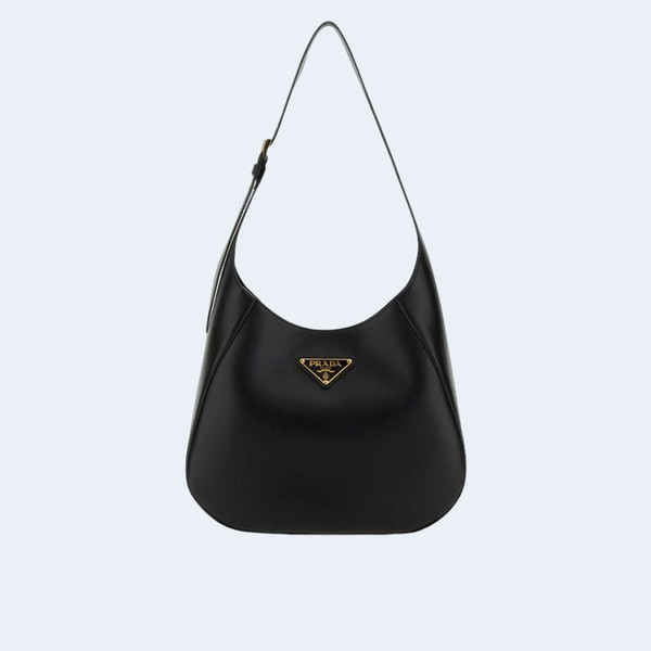 프라다 삼각로고 카프스킨 호보 숄더백