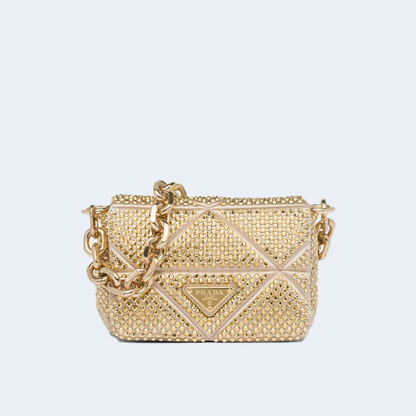 프라다 크리스탈 미니 숄더백