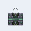 디올 인디언 퍼플 자수 북 토트 스몰 백