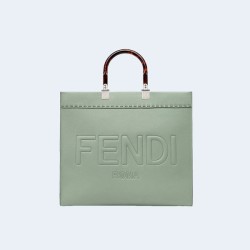 펜디 선샤인 미디엄 쇼퍼백 민트 그린