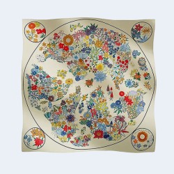 에르메스 플랑플뢰르 90 크림 스카프