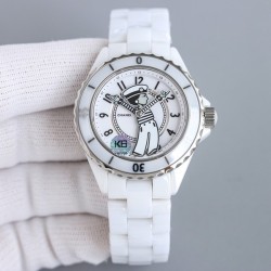 24SS 샤넬 마드모아젤  J12 라 파우자 38 MM