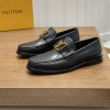 루이비통 로퍼 그레인 블랙 금장 (소가죽)