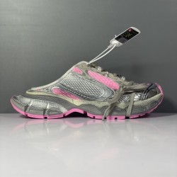 발렌시아가 3XL 그레이 핑크 뮬 스니커즈