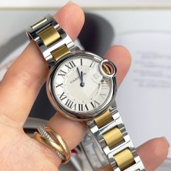 까르띠에 발롱 블루 골드 콤비 33mm