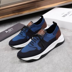 벨루티 쉐도우 니트 레더 블랙/블루